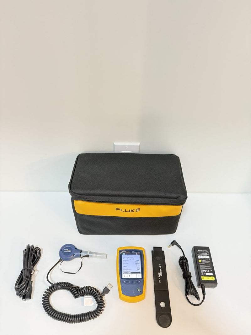 FLUKE NETWORKS FI-500 FIBER INSPECTOR MICRO KIT WITH BAG & CHARGER