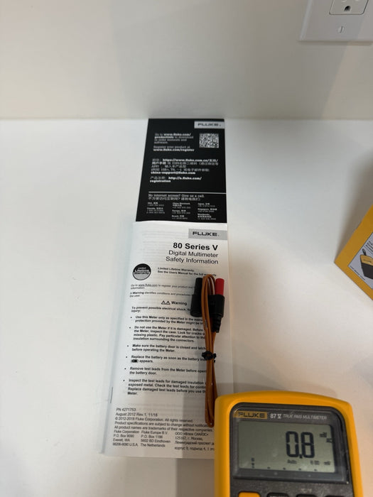 FLUKE 87-V INDUSTRIAL TRUE RMS DIGITAL MULTIMETER (MFG 2024) / NEW SEALED
