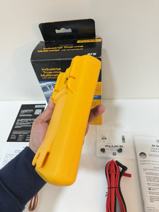 FLUKE 87V INDUSTRIAL TRUE RMS MULTIMETER WITH TEMPERATURE (NEW FACTORY SEALED)