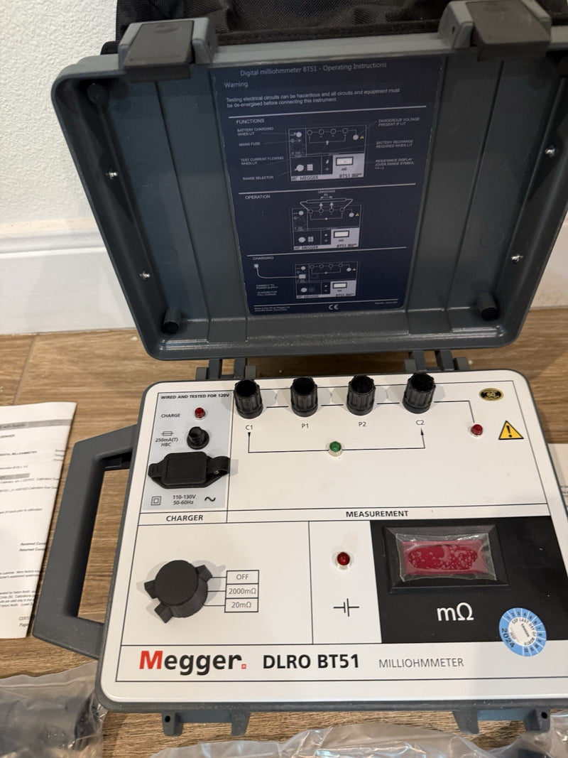 MEGGER DLRO BT51 MILLIOHMMETER CALIBRATED 2024