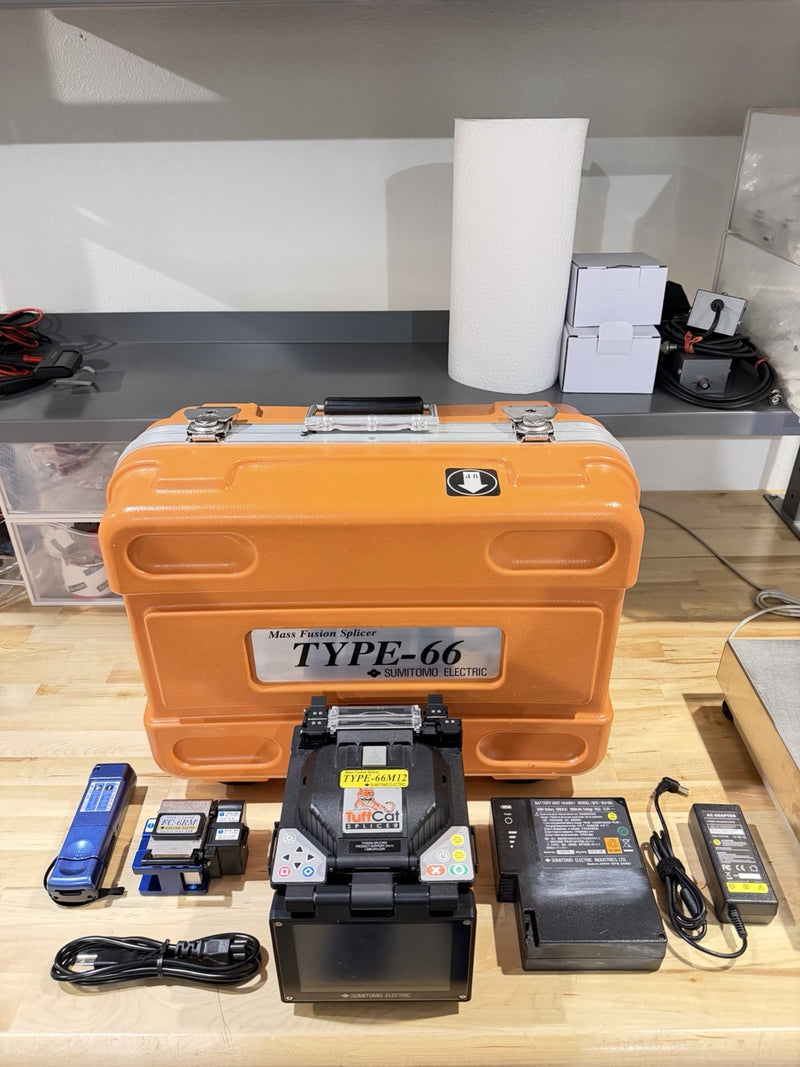 SUMITOMO ELECTRIC TYPE-66 TUFFCAT FUSION SPLICER WITH FC-6RM CLEAVER