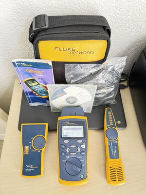 FLUKE NETWORKS CABLE IQ QUALIFICATION TESTER KIT INTELLITONE PROBE 200 & TONER
