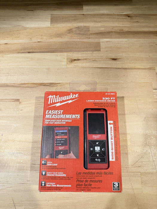 MILWAUKEE 48-22-9803 LASER DISTANCE METER 330 FT