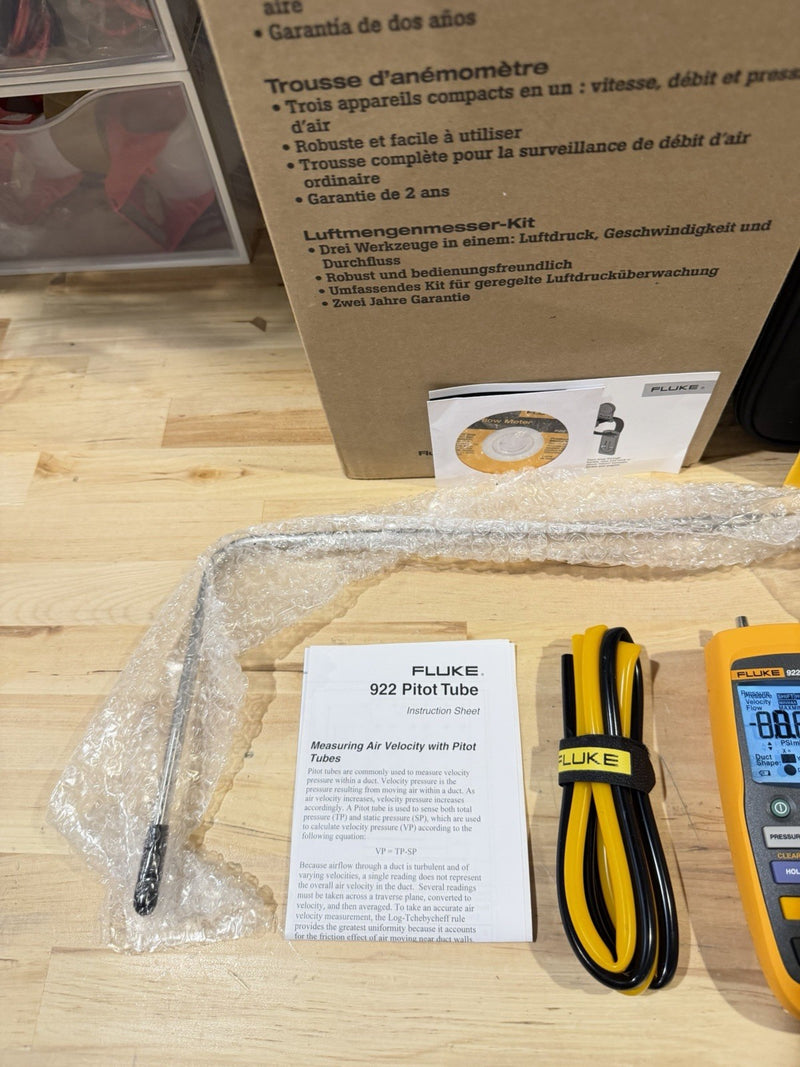 FLUKE 922 AIRFLOW METER KIT