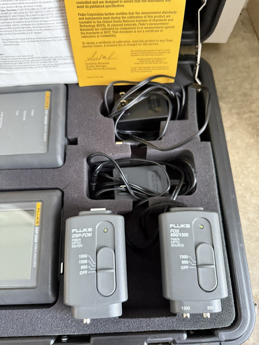 FLUKE DSP-2000 CABLE ANALYZER & DSP-2000SR SMART REMOTE KIT TESTED