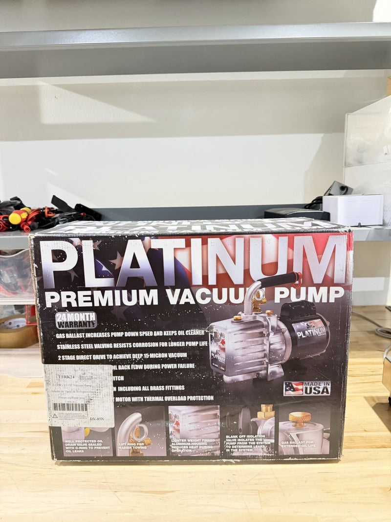 JB INDUSTRIES DV-85N VACUMM PUMP 3 CFM 15 MICRON 120V AC 1RK24 (NEW SEALED)