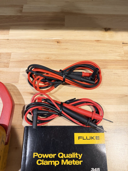 FLUKE 345 POWER QUALITY CLAMP METER W/LEADS & ACCESSORIES (TESTED) SHIPS FAST