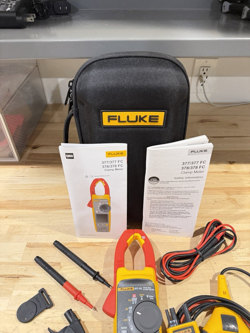 FLUKE 377 FC NON-CONTACT VOLTAGE CLAMP METER SHIPS FAST