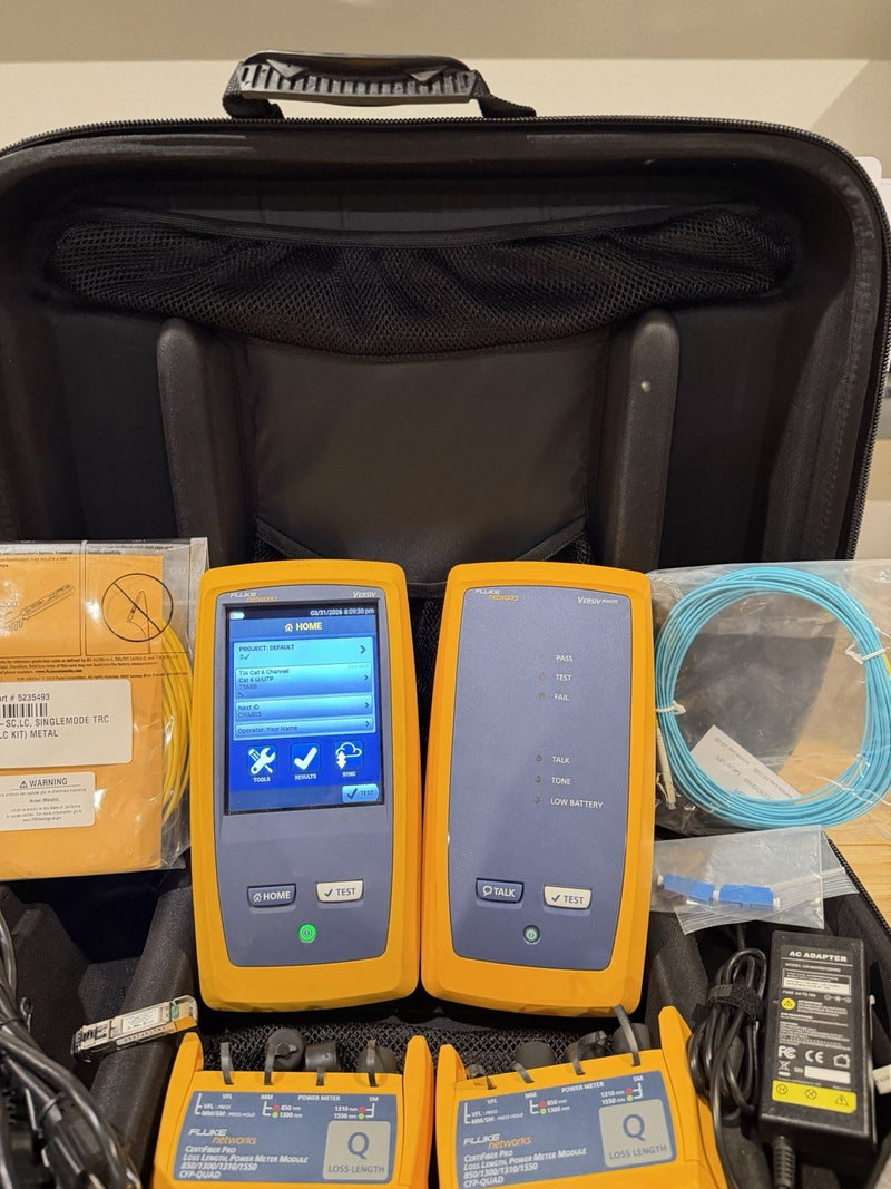 FLUKE NETWORKS CFP-100-Q CERTIFIBER PRO QUAD OLTS V1 WITH WIFI TESTED