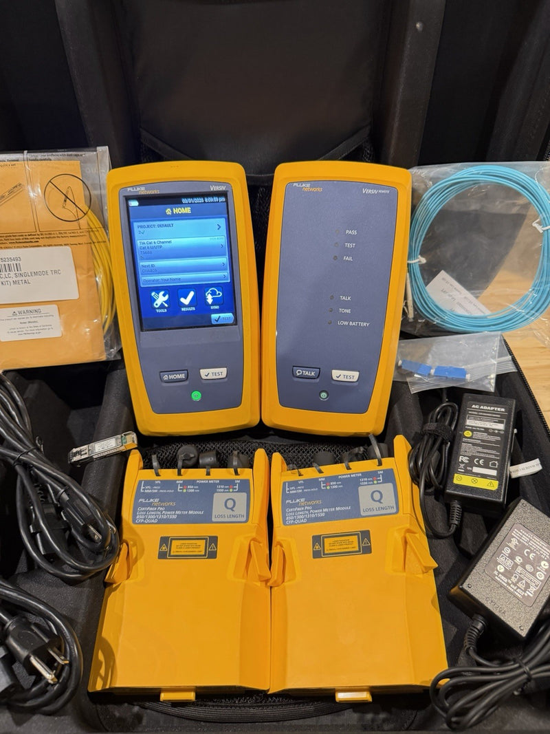 FLUKE NETWORKS CFP-100-Q CERTIFIBER PRO QUAD OLTS V1 WITH WIFI TESTED