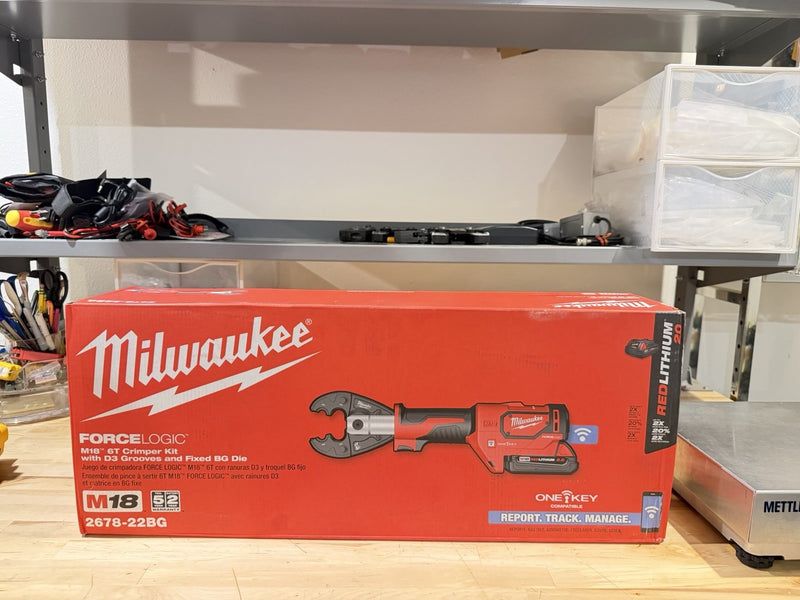 MILWAUKEE 2678-22BG FORCE LOGIC 6T UTILITY CRIMPER KIT W/ BG-D3 JAW (NEW SEALED)