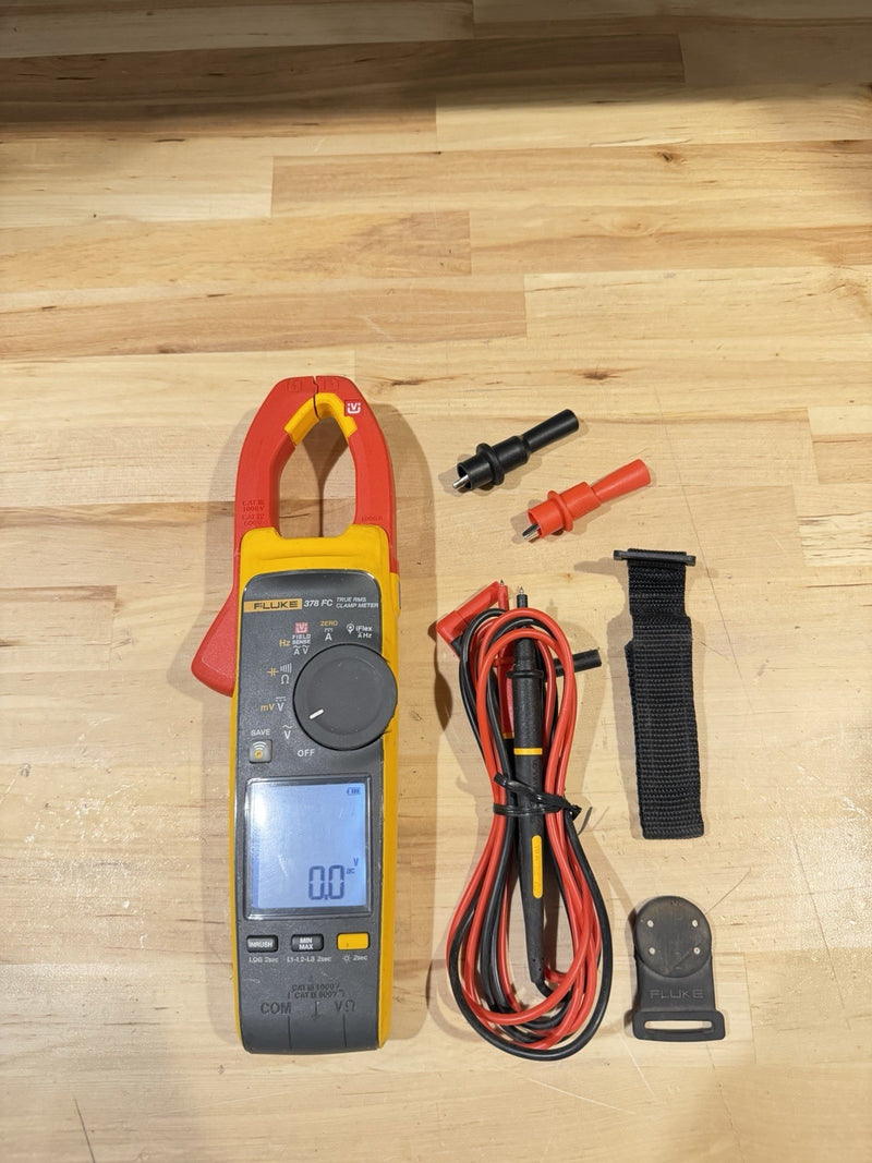 FLUKE 378 FC NON-CONTACT VOLTAGE CLAMP METER WITH LEADS
