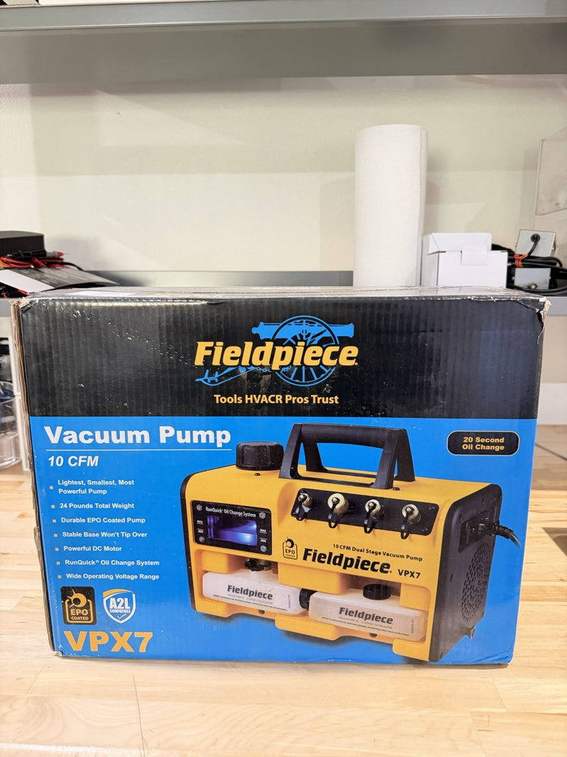 FIELDPIECE VPX7 10 CFM DUAL STAGE VACUMM PUMP