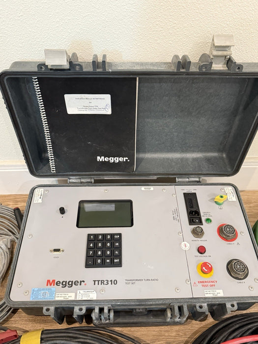 MEGGER TTR310 THREE PHASE TRANSFORMER TURNS RATIO TESTER CALIBRATED 2026
