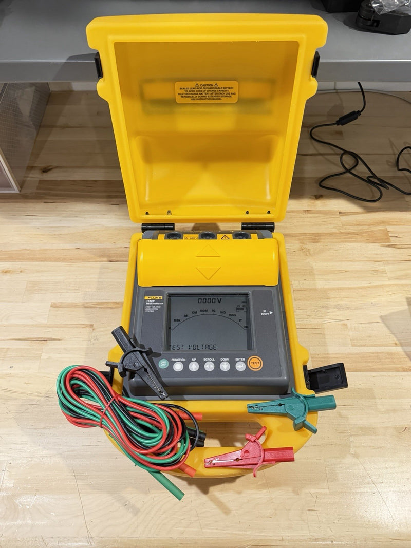 FLUKE 1550B MEGOHMMETER HIGH VOLTAGE INSULATION TESTER W/ LEADS - TESTED