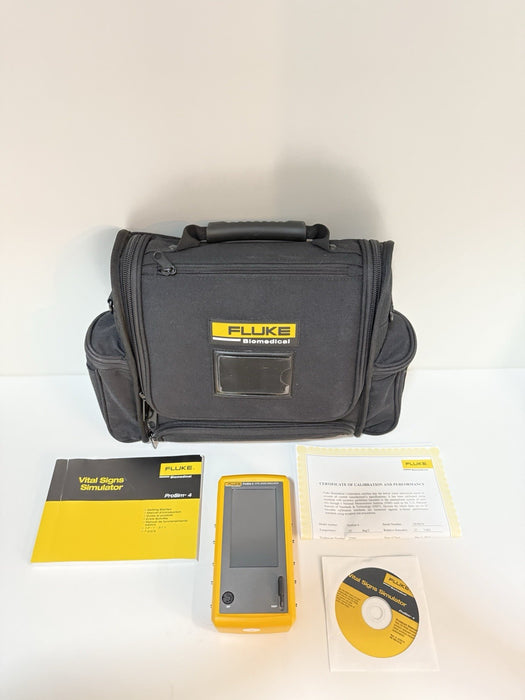 FLUKE PROSIM 4 VITAL SIGNS SIMULATOR WITH BAG & CERTIFICATE TESTED