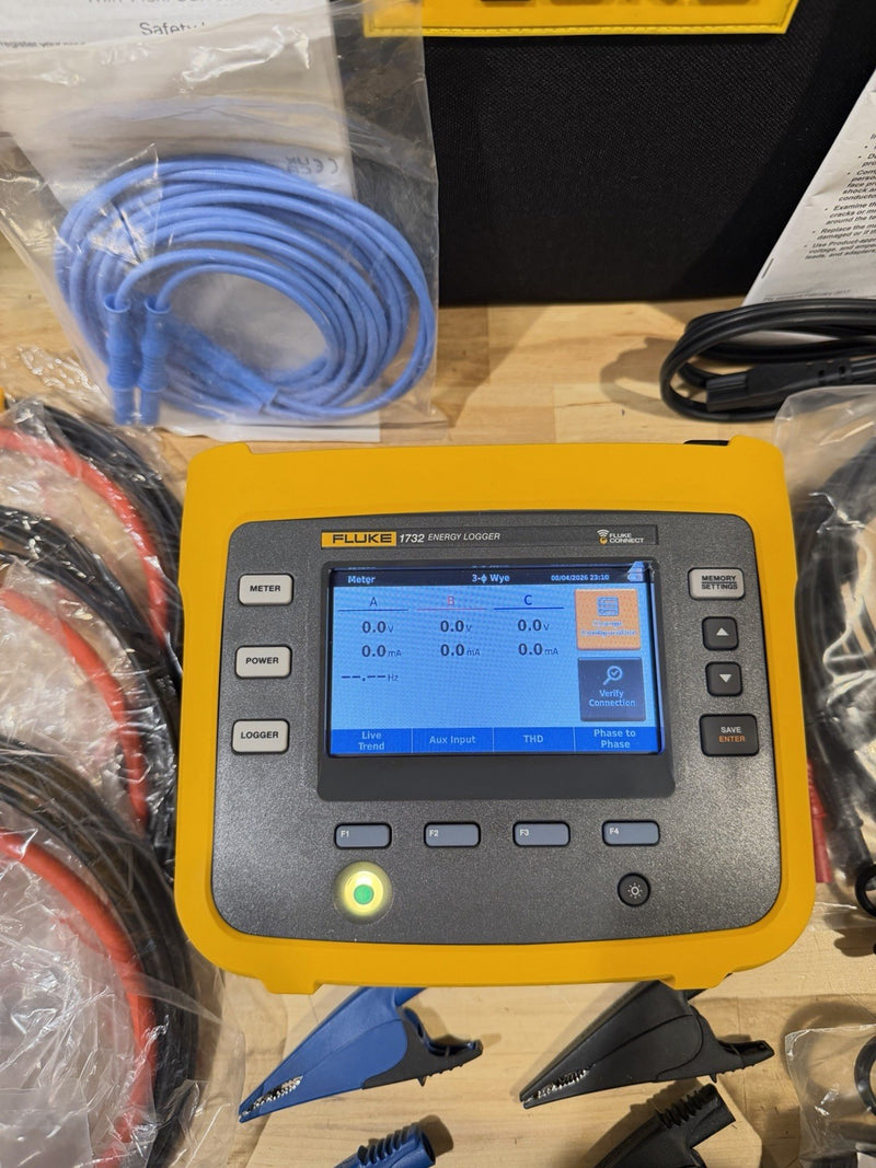 FLUKE 1732/EUS ENERGY LOGGER BOX KIT- SHIPS FAST (FREE SHIPPING)