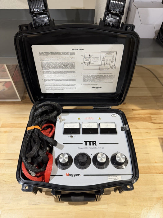 MEGGER TTR 550005B TRANSFORMER TURN RATIO TEST SET (TESTED) FREE SHIPPING  /RARE