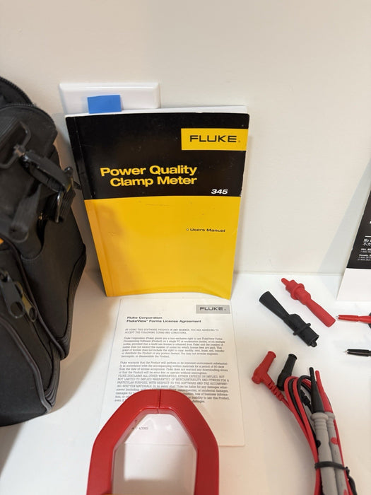 FLUKE 345 POWER QUALITY CLAMP METER WITH LEADS & ACCESSORIES TESTEDNEW