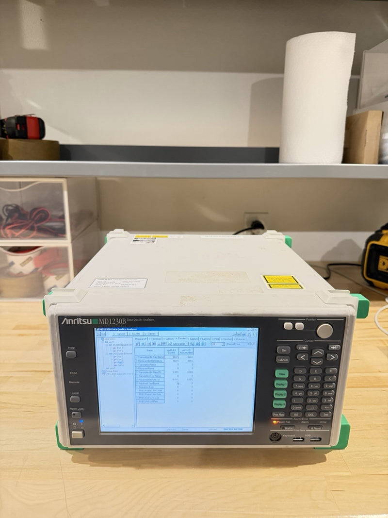 ANRITSU MD1230B DATA QUALITY ANALYZER WITH MU120118B & MU120122A MODULE