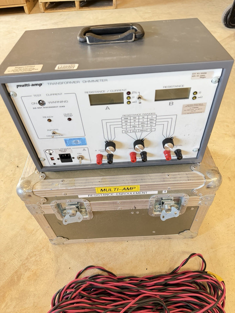 MULTI-AMP 830280 MEGGER TRANSFORMER OHMMETER 5A WINDING RESISTANCE TESTER