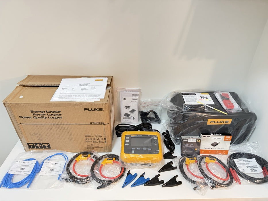 FLUKE 1738 POWER LOGGER KIT 3 PHASE W/ACCESSORIES/CALIBRATED 2026 NEW SHIPS FREE