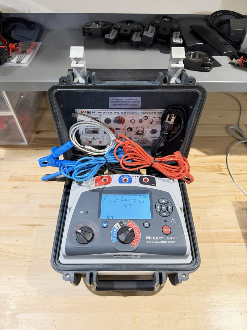 MEGGER MIT525 5KV INSULATION TESTER W/ LEADS & CHARGER (TESTED) FREE SHIPPING