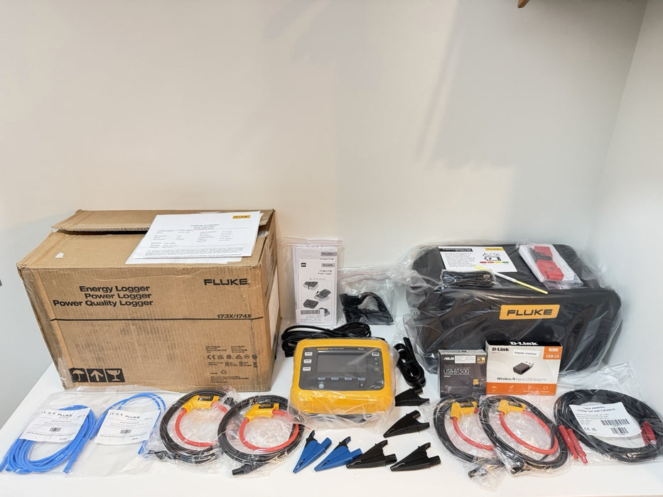 FLUKE 1738 POWER LOGGER KIT 3 PHASE W/ACCESSORIES/CALIBRATED 2026 NEW SHIPS FREE