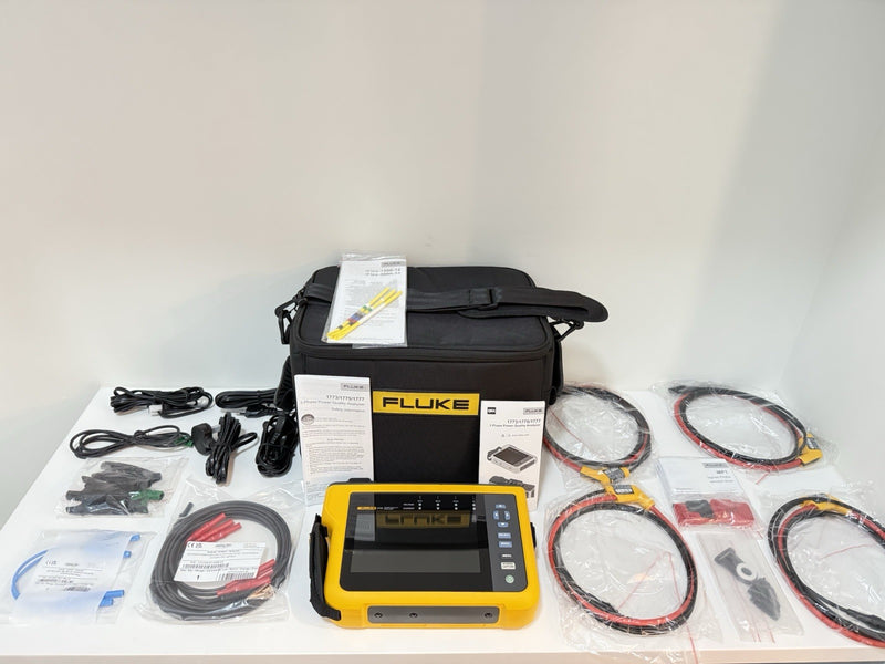 FLUKE 1775 THREE-PHASE POWER QUALITY ANALYZER WITH ACCESSORIES CALIBRATED 2028