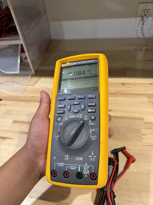 FLUKE 289 TRUE RMS ELECTRONIC LOGGING DIGITAL MULTIMETER W/ LEADS & CLIPS #4