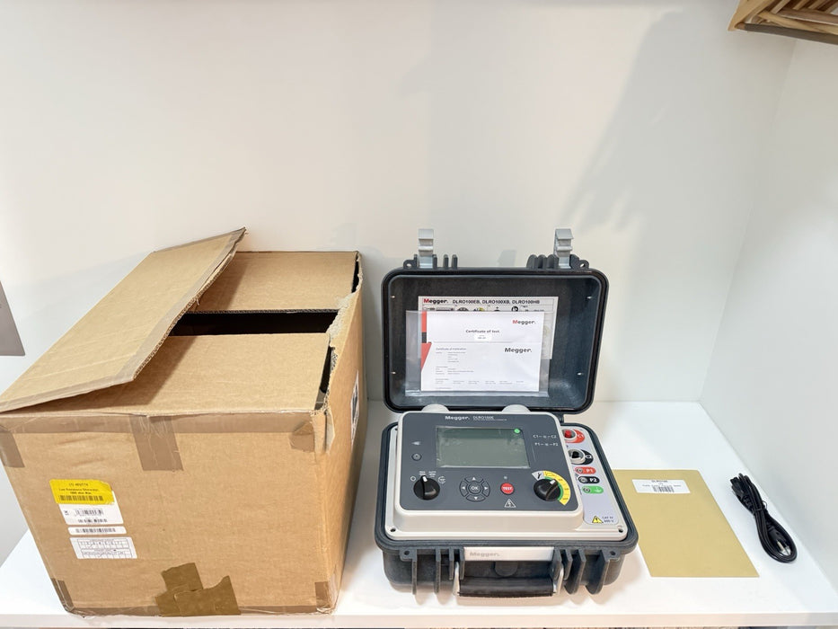 MEGGER DLRO100EB DIGITAL LOW RESISTANCE OHMMETER CALIBRATED 2024 NEW