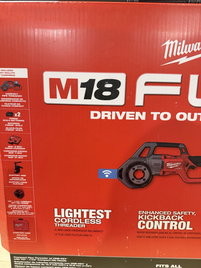 MILWAUKEE 2870-22 M18 18V FUEL PIPE THREADER WITH ONE KEY