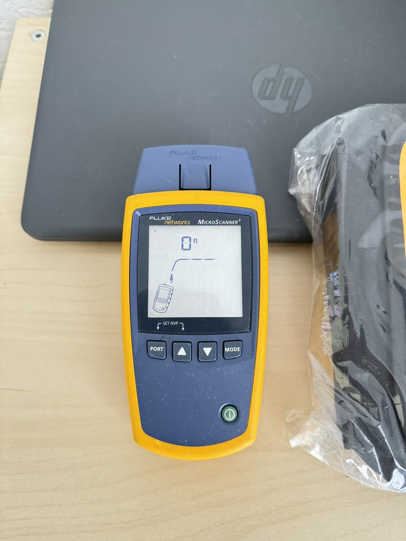 FLUKE NETWORKS MICROSCANNER2 MS2-100 CABLE VERIFIER WITH BAG