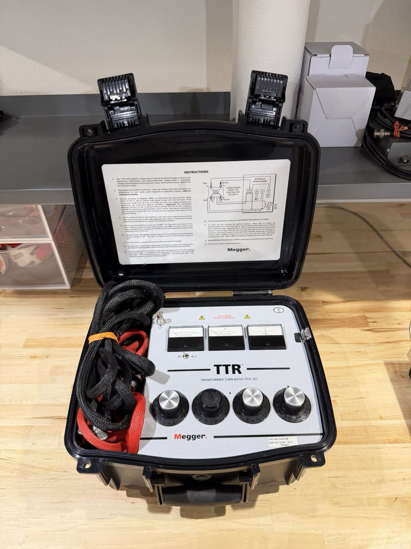 MEGGER TTR 550005B TRANSFORMER TURN RATIO TEST SET TESTED RARE