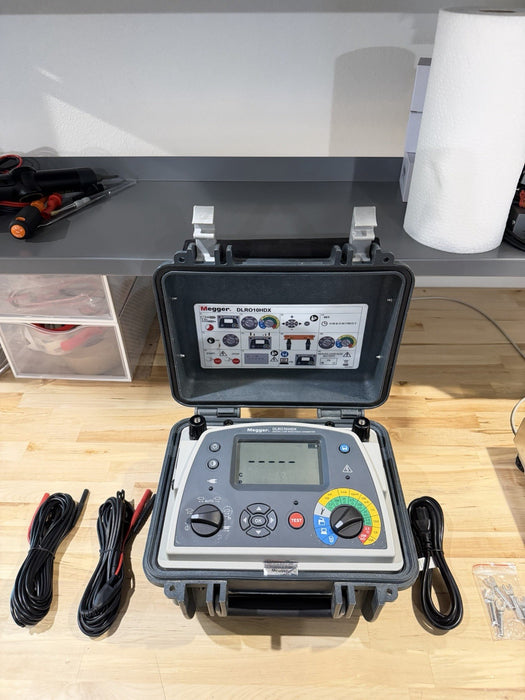 MEGGER DLRO10HDX 10A DIGITAL LOW RESISTANCE OHMMETER W/LEADS - SHIPS FAST