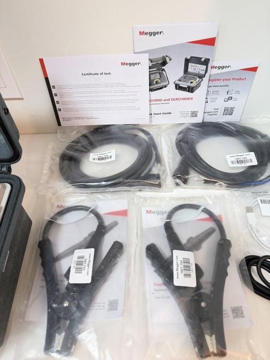 MEGGER DLRO10HDX DIGITAL LOW RESISTANCE OHMMETER KIT(NEW FACTORY SEALED)CAL 2025