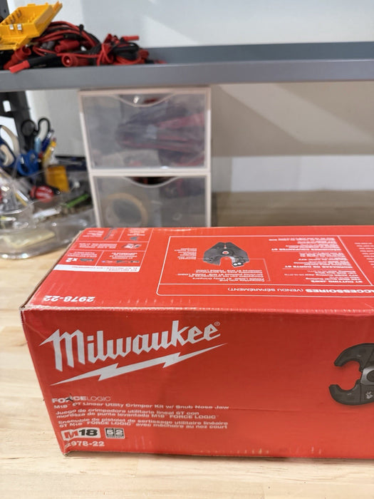 MILWAUKEE 2978-22 M18 18V 6T LINEAR UTILITY CRIMPER KIT WITH BATTERY & CHARGER