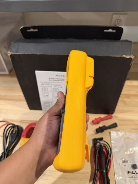 FLUKE 87V TRUE RMS MULTIMETER KIT W/ LEADS & I400 KIT (TESTED) SHIPS FAST
