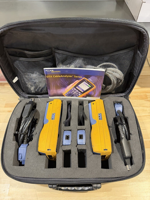 FLUKE NETWORKS DTX-1800 DTX CABLE ANALYZER KIT & PLA001 (TESTED) -FREE SHIPPING