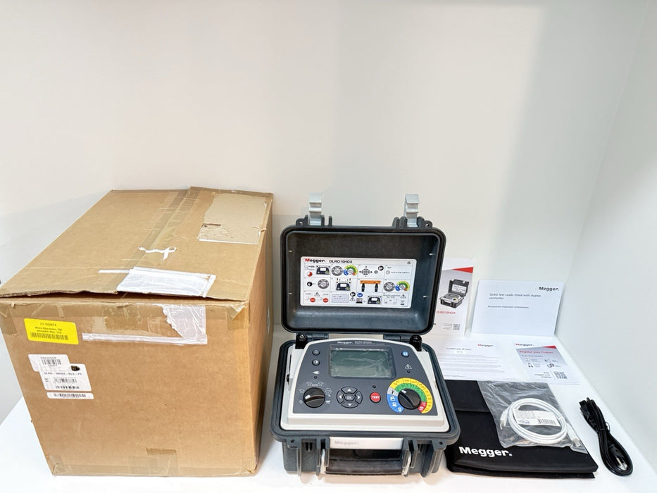 MEGGER DLRO10HDX DIGITAL LOW RESISTANCE OHMMETER NEW SEALEDCAL 2024