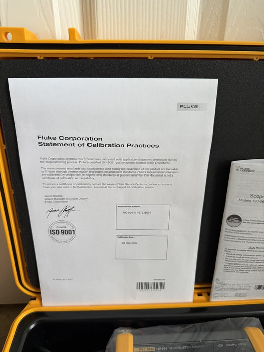 FLUKE 190-504-III-S 500 MHZ 4-CH 5GS/S COLOR SCOPEMETER NEW