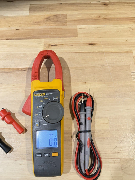 FLUKE 376FC WIRELESS TRUE RMS AC/DC CLAMP METER W/LEADS - SHIPS FAST