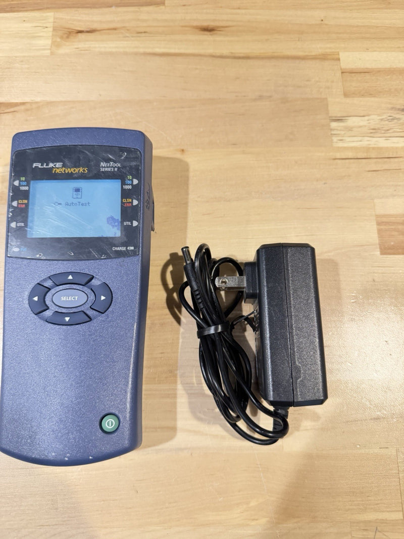 FLUKE NETWORKS NET TOOL SERIES II WITH CHARGER TESTED