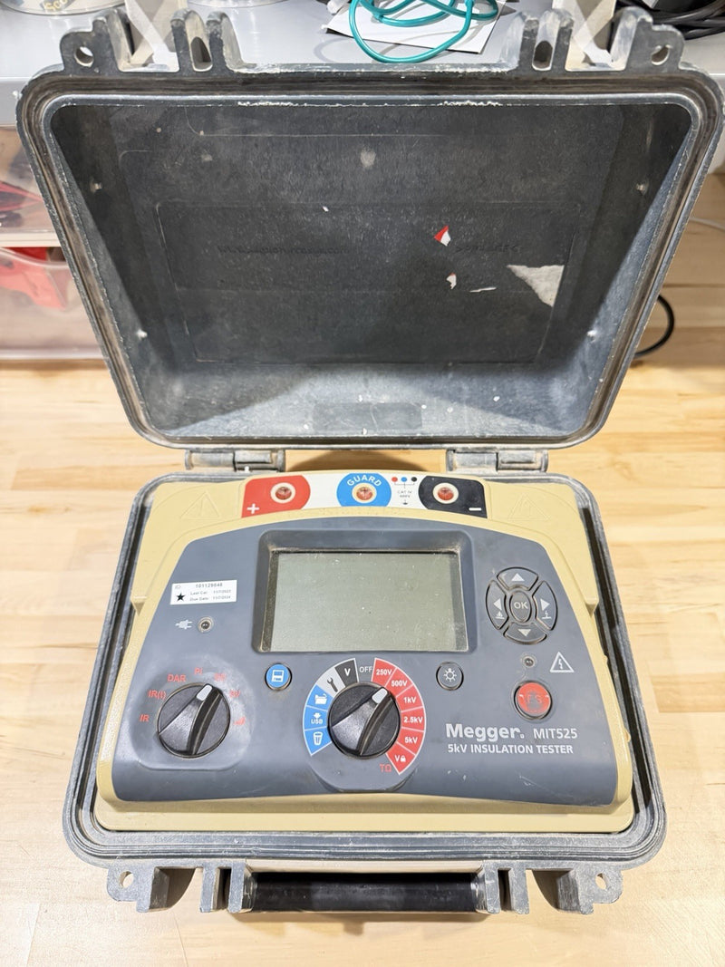 MEGGER MIT525 5-KV INSULATION RESISTANCE TESTER FOR PARTS