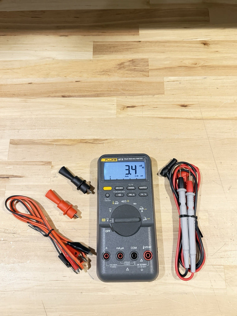 FLUKE 87V TRUE RMS MULTIMETER W/ LEADS (TESTED) SHIPS FAST