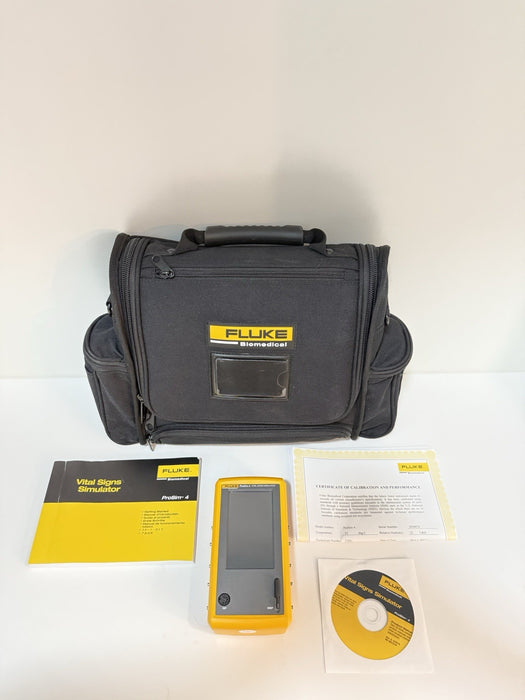 FLUKE PROSIM 4 VITAL SIGNS SIMULATOR WITH BAG & CERTIFICATE TESTED