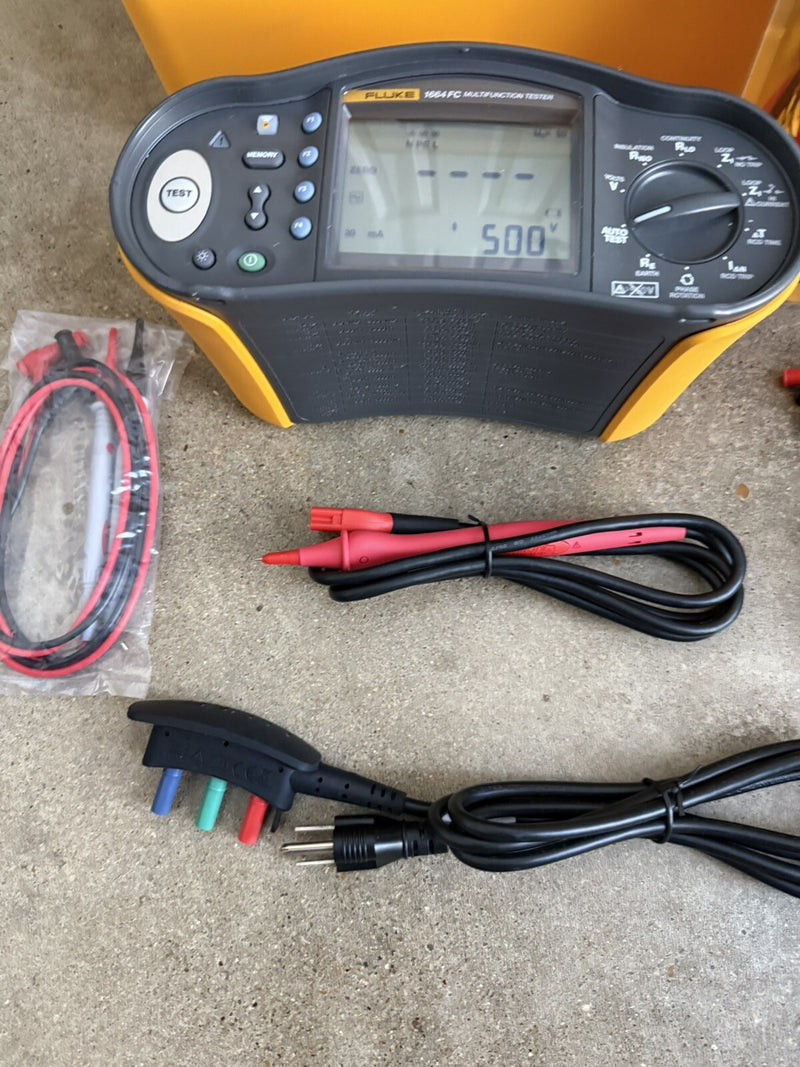 FLUKE 1664 FC US MULTIFUNCTION TESTER WITH TL220 LEAD KIT TESTED