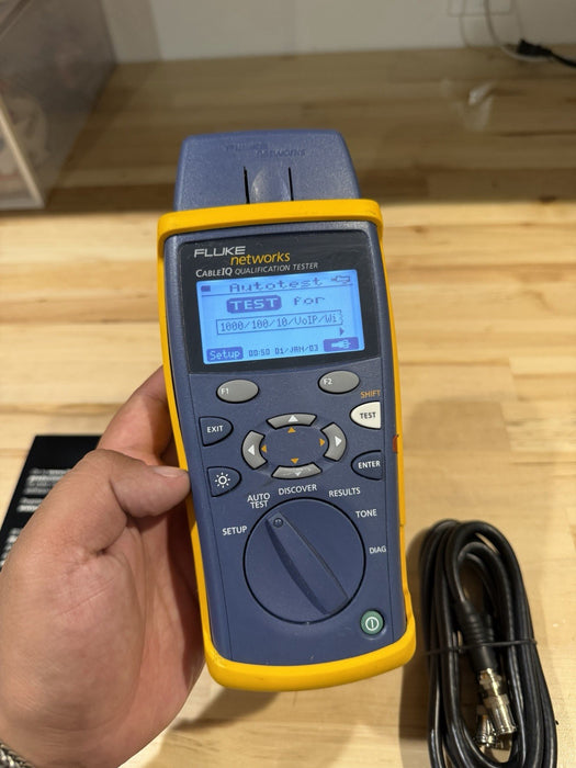 FLUKE NETWORKS CABLE IQ QUALIFICATION TESTER TESTED