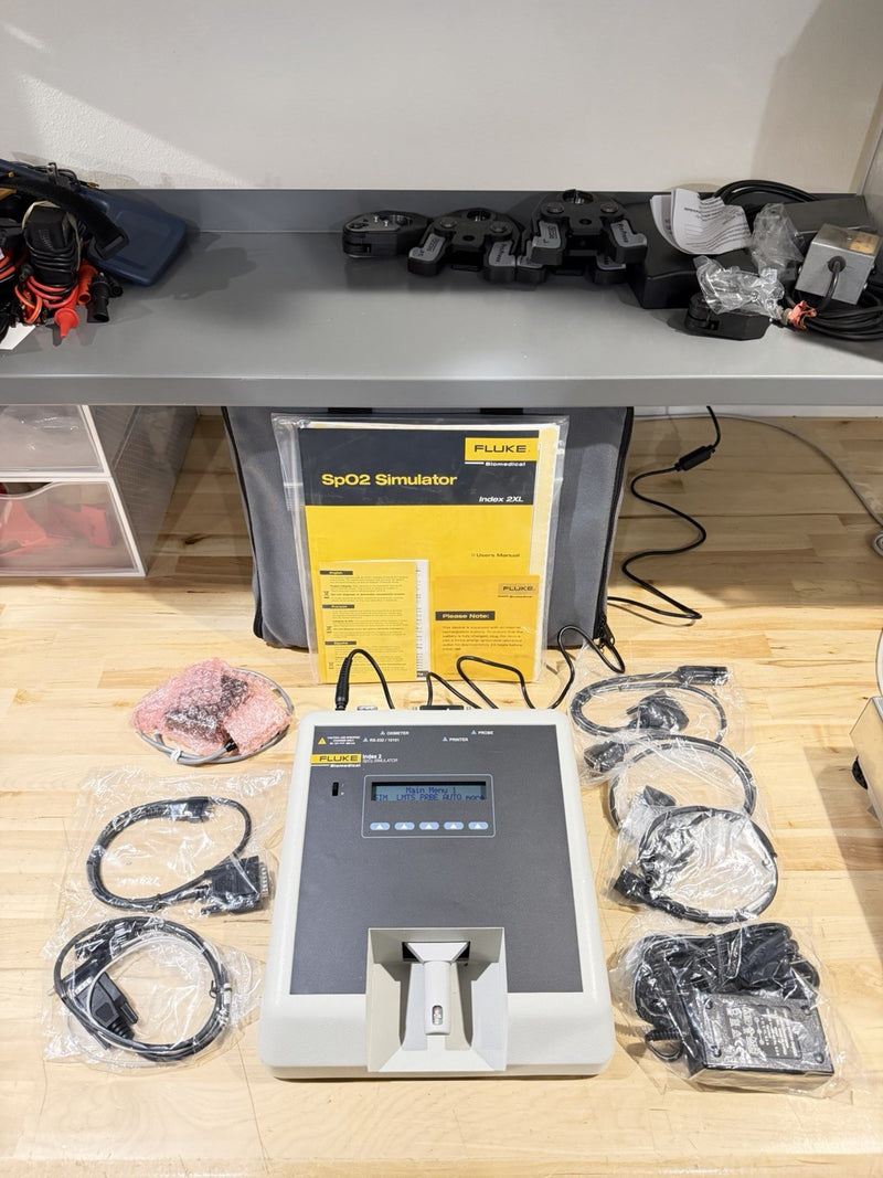 FLUKE INDEX 2 SPO2 SIMULATOR KIT W/ ACCESSORIES (TESTED) SHIPS FREE - NEW