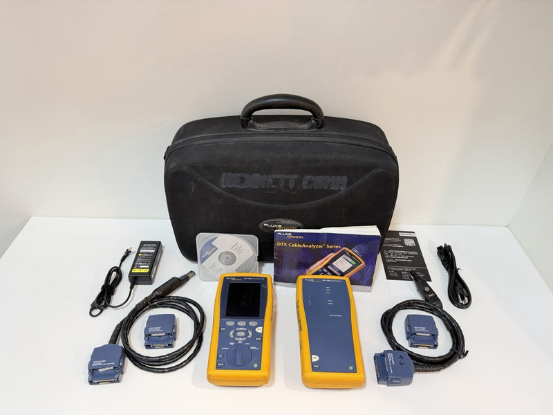 FLUKE NETWORKS DTX-1800 DTX CABLE ANALYZER KIT & PLA001 TESTED